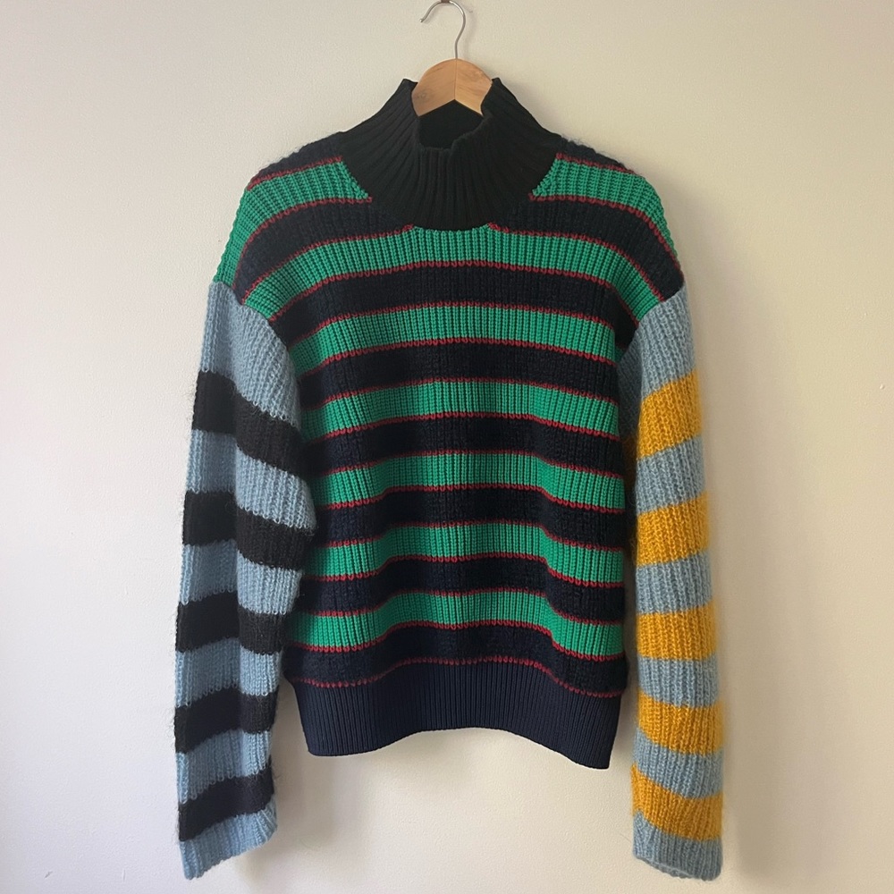 Kenzo Striped Mock Neck Sweater